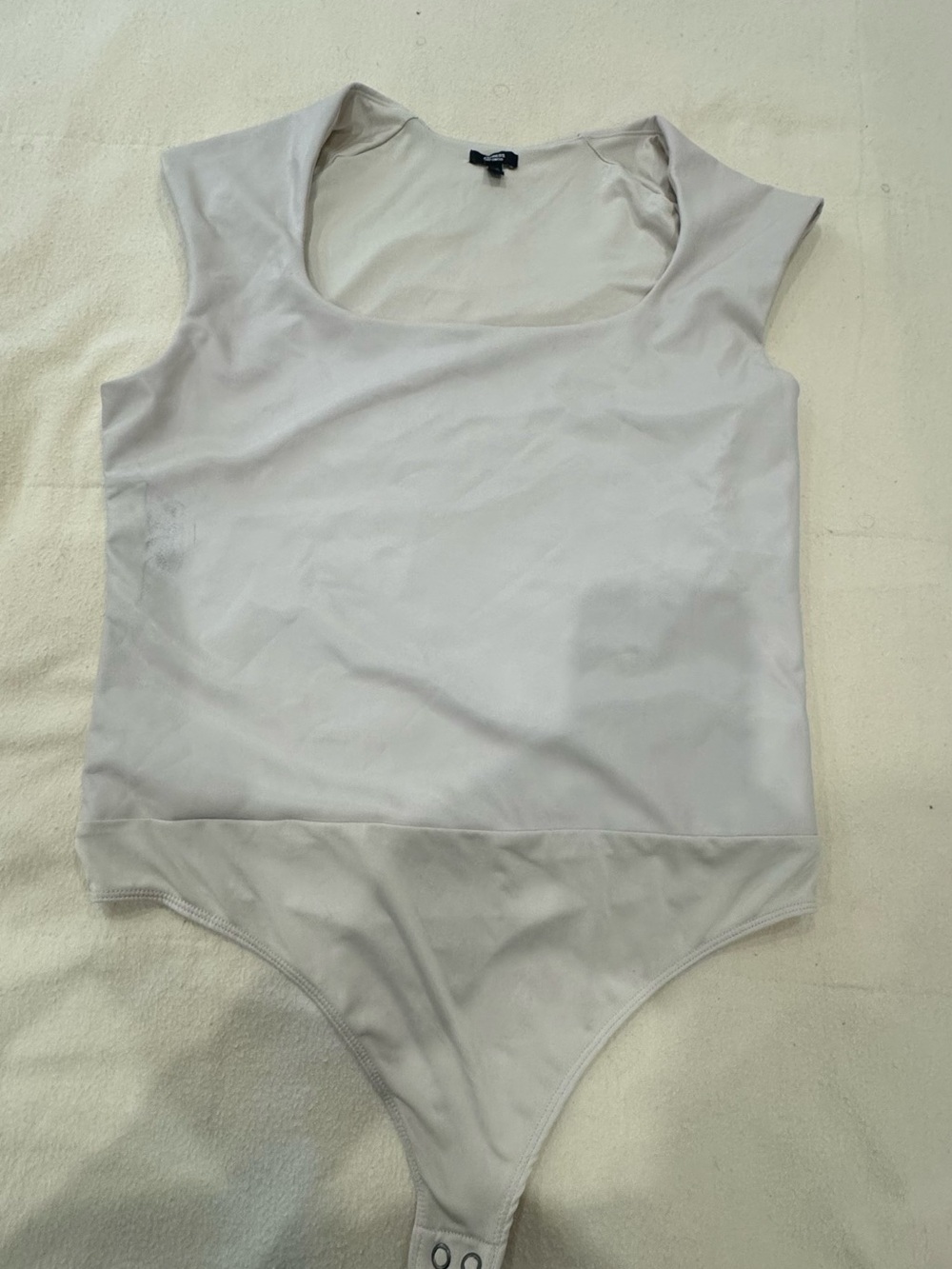 Women's Scoop Neck One-Piece Bodysuit in Light Gray